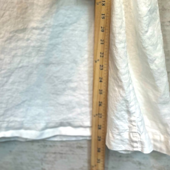 Eileen Fisher 100% Organic Linen Ivory Strappy Sequined Tank Top Sz 2X Beach - Picture 14 of 16